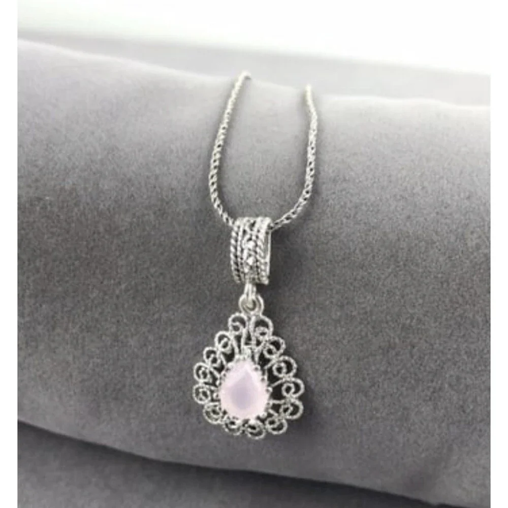 925 Sterling Silver Turkish Filigree Wedding Jewelry Set for Women, HandmadeGift - Picture 7 of 10